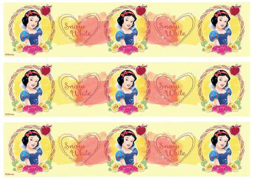 Snow White Edible Icing Cake Strips - Click Image to Close